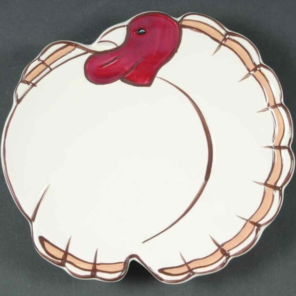 Pottery Barn Gobble Thanksgiving Set of 4 Dessert Plates, Collectible - Picture 6 of 7